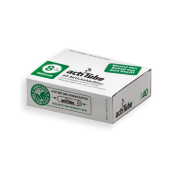 actiTube Regular 8mm Aktivkohlefilter 40 Stück