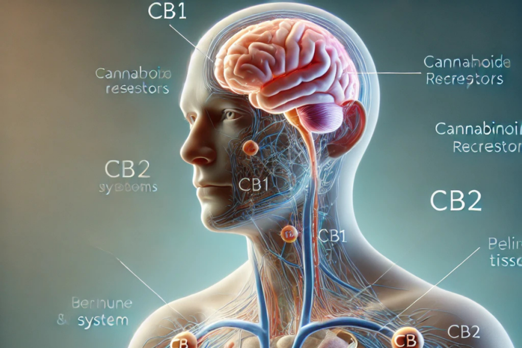 Visualisierung der CB1- und CB2-Rezeptoren im Körper