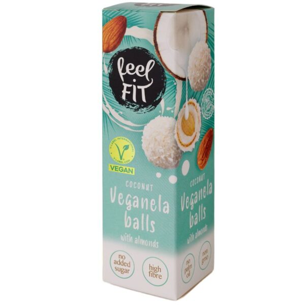Veganela balls 27g Feel FIT Coconut VEGANELA Balls – 3er-Pack (27 g) – Bild 1
