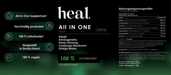 heal. | All IN ONE – Veganes All‑In‑One‑Supplement (30 Portionen) – Bild 2