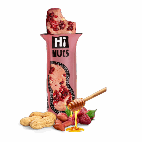 HiNUtS Himbeer‑Riegel (50 g) – fruchtiger Protein-Kick