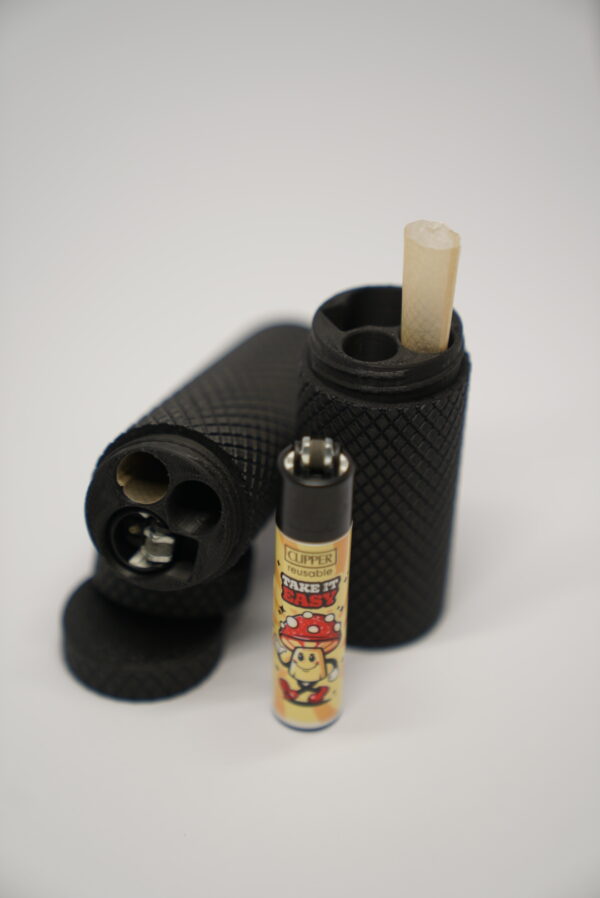 DSC00434 Travel Tube – Aufbewahrungsröhre für Clipper & Zubehör (handgefertigt) XL – Bild 1