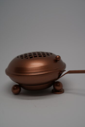 Räucherpfanne aus Eisen – Kupferdesign mit Holzgriff KENADASH – Bild 4