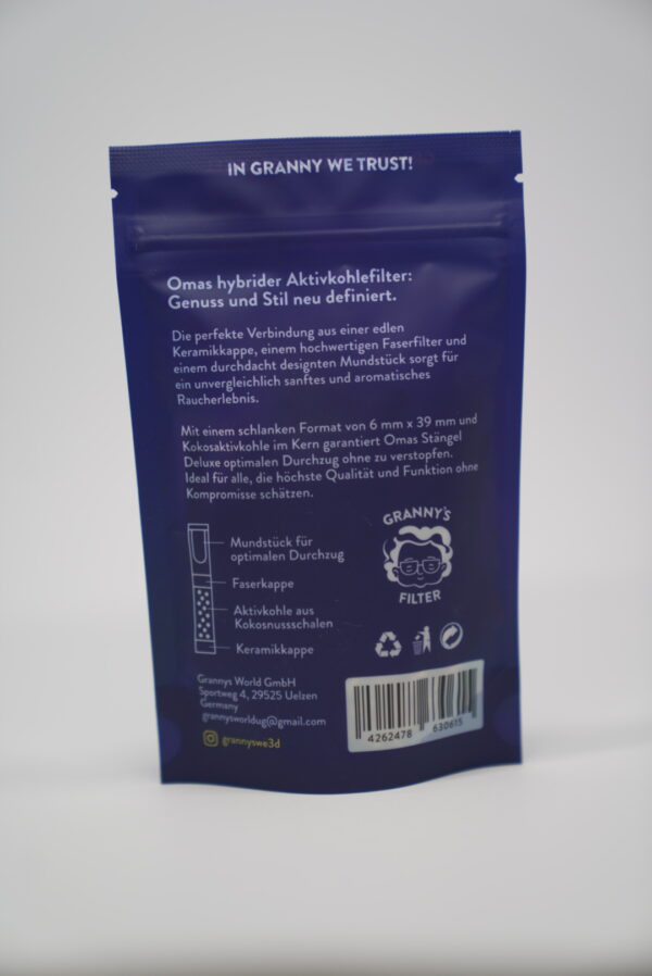 DSC00465 Granny’s Deluxe Aktivkohlefilter – 50 Stück (5,9 mm, Kokos-Aktivkohle) – Bild 2
