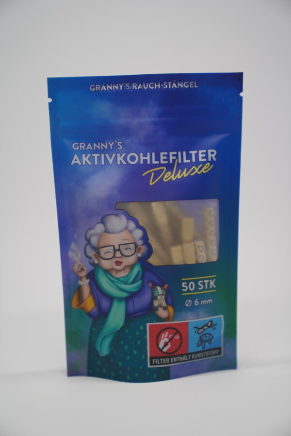 DSC00466 Granny’s Deluxe Aktivkohlefilter – 50 Stück (5,9 mm, Kokos-Aktivkohle) – Bild 3