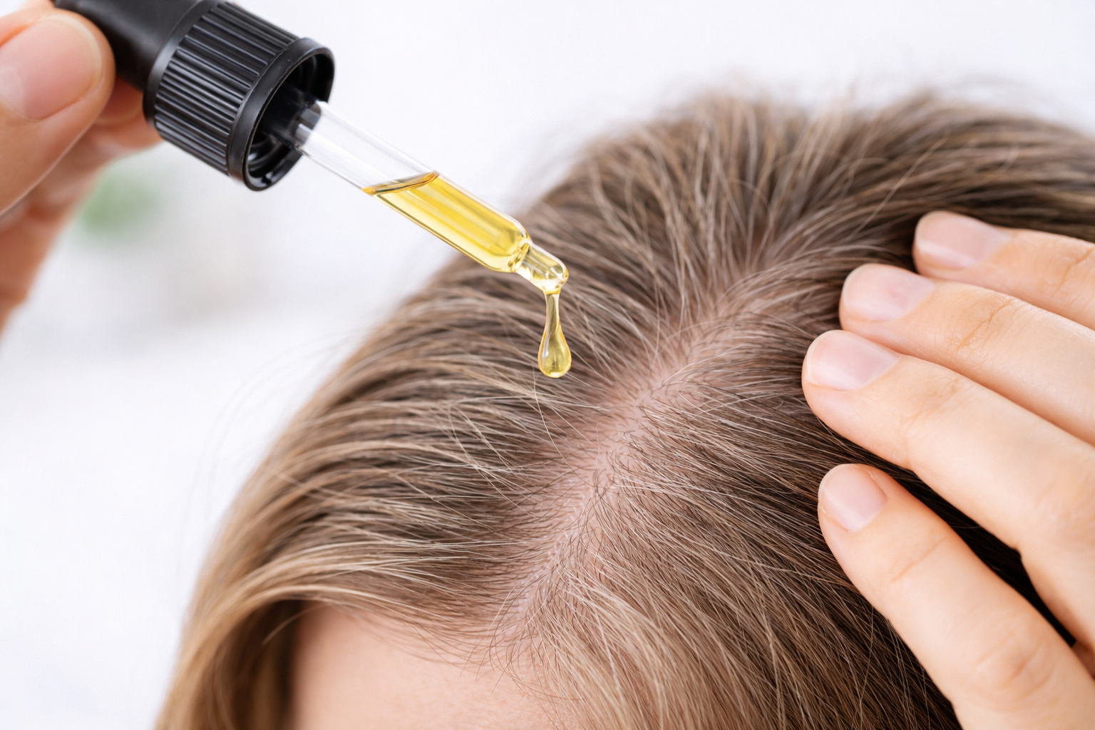 CBD Öl auf der Kopfhaut anwenden