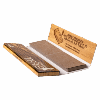 MARIE King Size Slim Brown Papers + Tips (34 Stk.)
