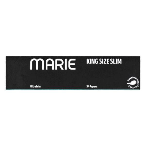MARIE King Size Slim Papers Schwarz (34 Stk.)
