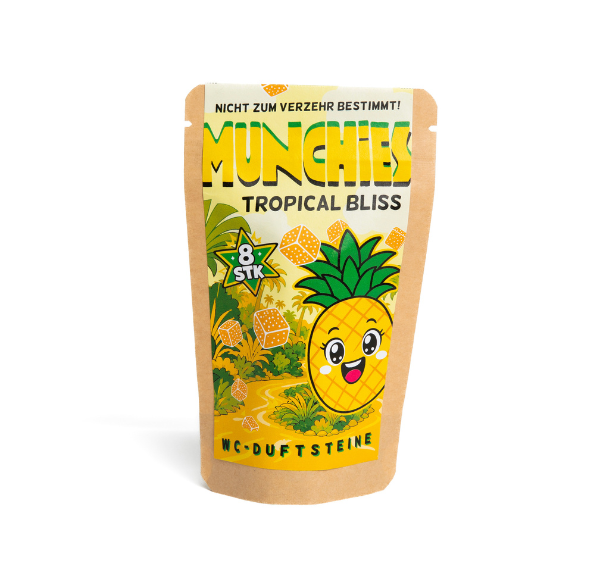 MUNCHIES WC-Duftsteine – Tropical Bliss (Ananas-Aroma, 8 Stk.)