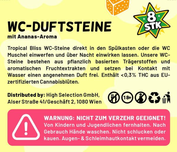 MUNCHIES WC-Duftsteine – Tropical Bliss (Ananas-Aroma, 8 Stk.) – Bild 2